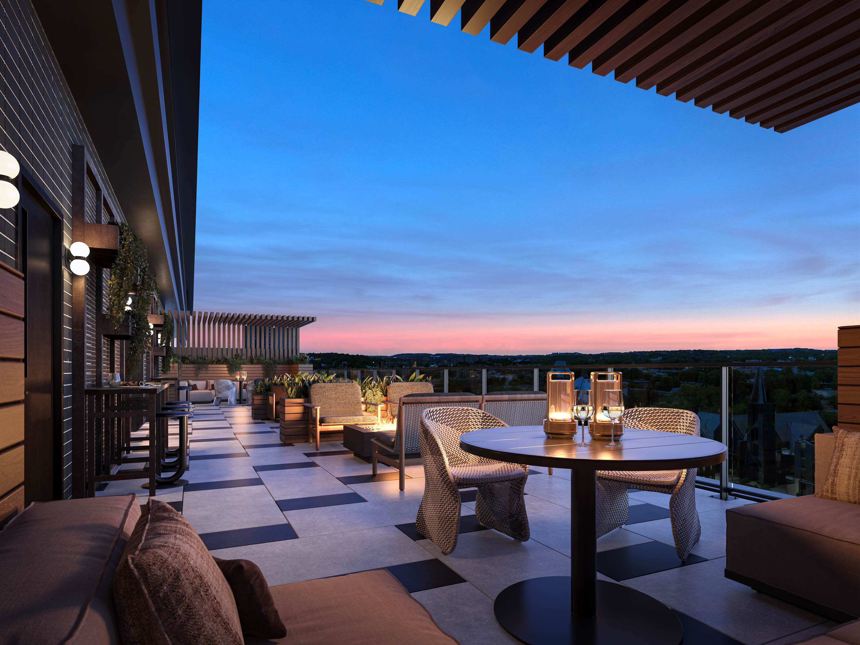 Altitude rooftop terrace rendering